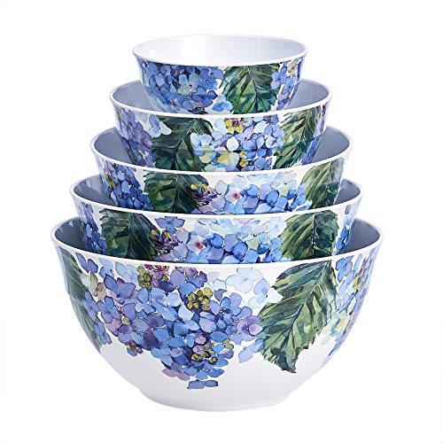 Mixing Bowls with Lids (Hydrangea Floral / Set Of 10)