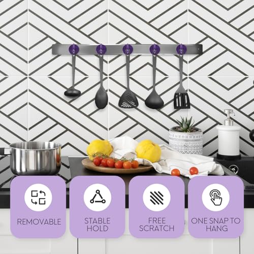 Magnetic Hooks Large Opening (Purple / 80lb Magnetic Hooks)