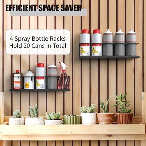 4 Pack Wall Mounted Spray Bottle Holder (4 Count)