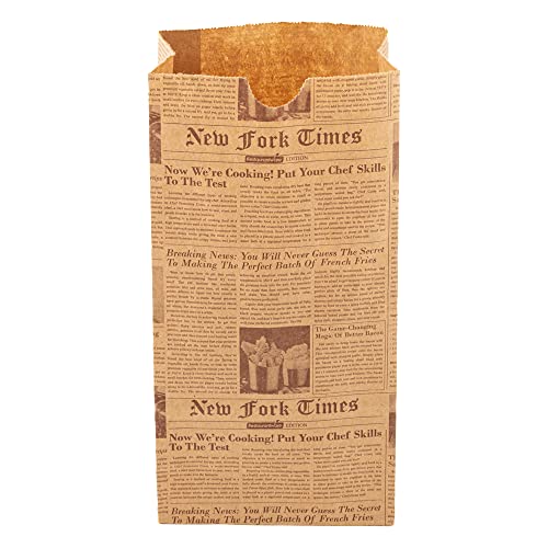 Bag Tek 2 Lb Disposable Lunch Bags 100 Sturdy Take Out Bags (2 lb / Kraft Newsprint)