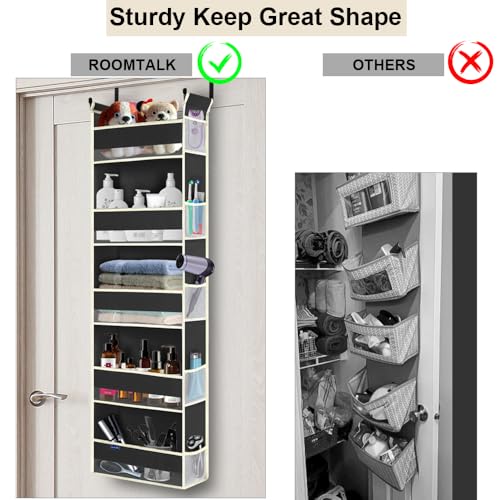 Over The Door Hanging Organizer 5 (Black / 5-shelf)