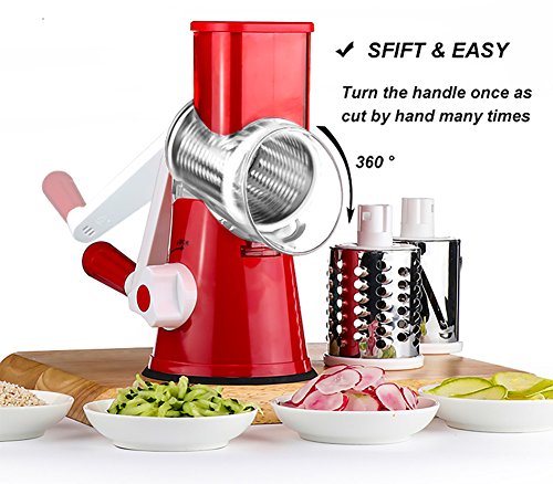 Cambom Rotary Cheese Grater Hand Crank Cheese Shredder for Fresh Cheese