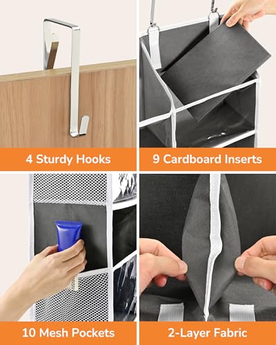 Over the Door Organizer (Dark Grey / 1 Pack-Extra Large)