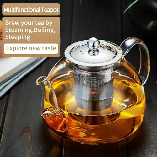 Glass Teapot with Infuser (Clear / 41OZ)