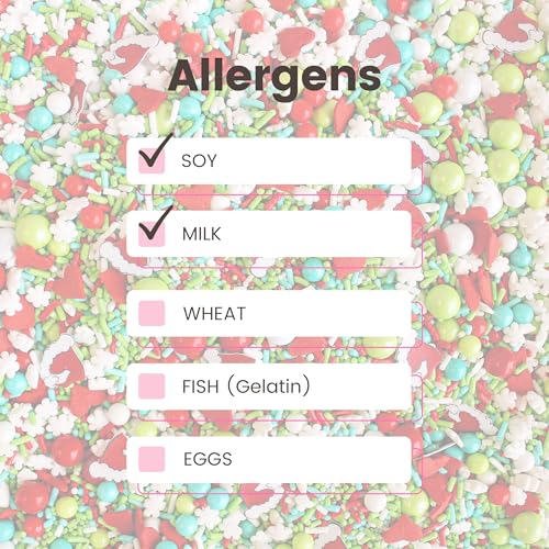 Merry Whatever Sprinkle Mix (Lime, Green, Red, White, Aqua)
