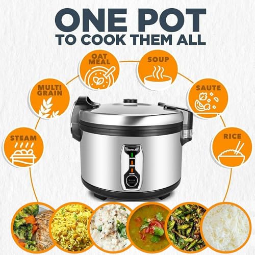 16L Commercial rice cooker 90 cups cooked Large Stainless Steel rice Commercial for 65 (16L Rice Cooker)