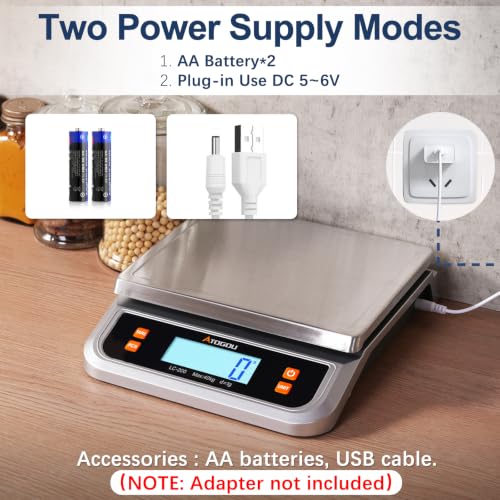 88lb Food Scale (Silver 88 lb (40 kg))