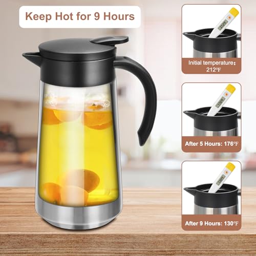 28oz Small Coffee Carafe Insulated Coffee Pot (Silver)