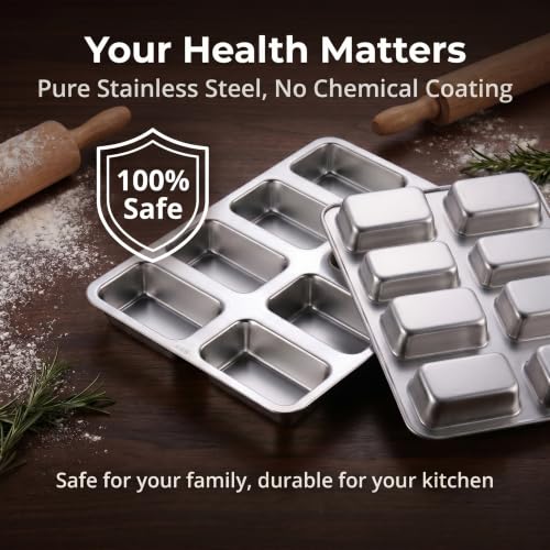 Mini Loaf Pans 8 (Silver)