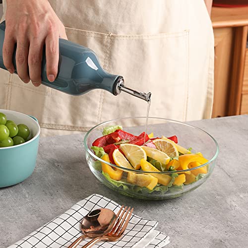 Sweejar Ceramic 20 Oz Olive Oil Dispenser Bottle (White / 20 oz, Set of 1)