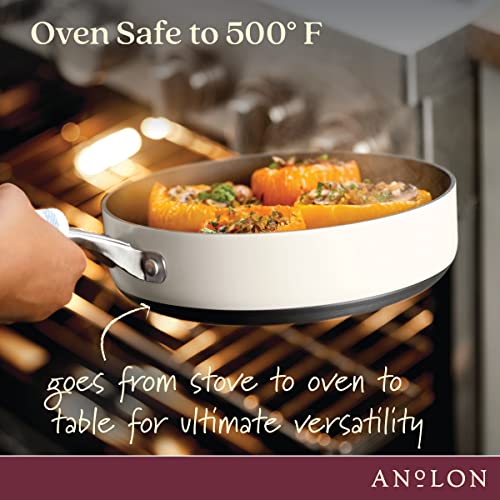Achieve Hard Anodized Nonstick Sauté Pan with Lid (Saute Pan (3 Quart) / Cream)