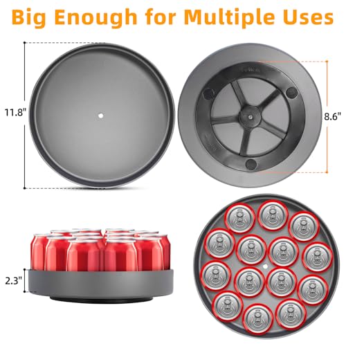 Metal Lazy Susan Organizer (12'' Gunmetal-1 Tier)