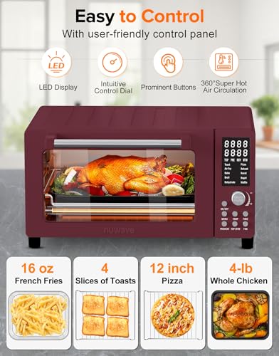 Bravo Pro Smart Air Fryer Toaster Oven Countertop Combo (Cinnamon)