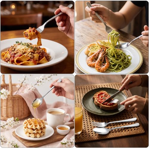 Forks and Spoons Silverware Set (240PCS Dinner Forks+ Dinner Spoons)