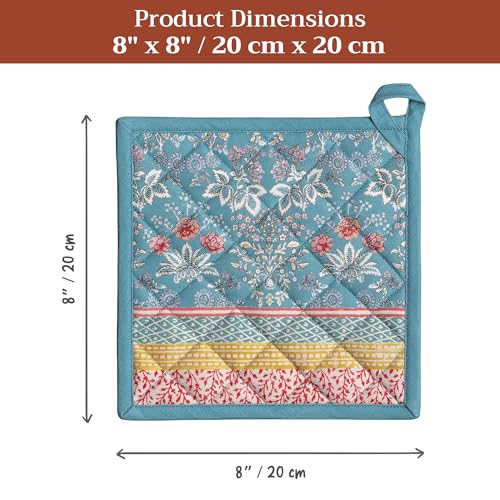 Pot Holders 100% Cotton Potholders (001 - Marquise / 8" x 8" (Pot Holder Pack of 1))