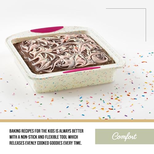 8x8in Confetti Silicone Cake Pan