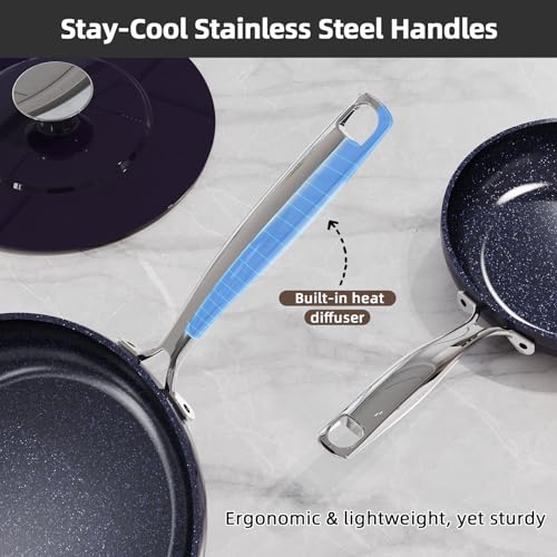 Lux 13pc Forged Lightweight Nonstick Ceramic Cookware Set (Eggplant)