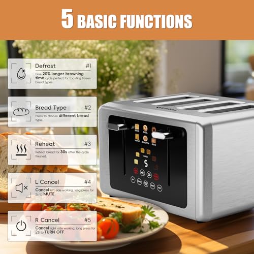 Smart 4 Slice Toaster with Touchscreen (silver)