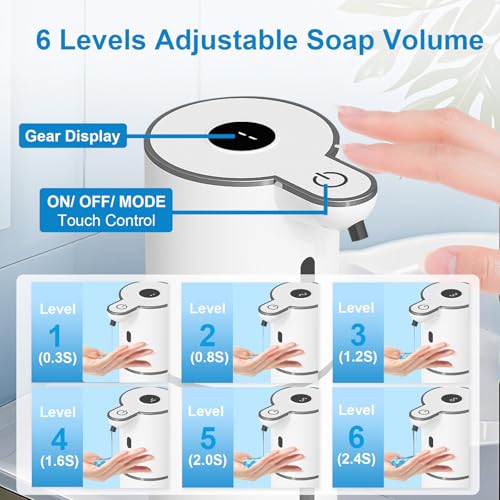 2 Pack Automatic Liquid Soap Dispenser Touchless (2 Pack- White / Liquid)