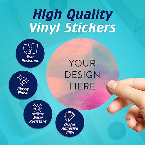 Custom Vinyl Stickers Your Image (100 Count)