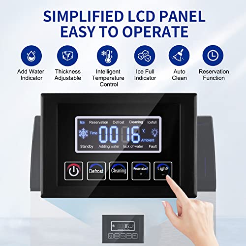 Commercial Ice Maker Machine 250LBS (Clear Ice Cubes - 250LBS/24H)
