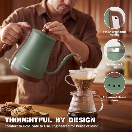 Gooseneck Electric Kettle (Matcha Green / 0.8 Quarts)