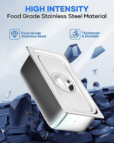 Steam Table Hotel Pans with Lid 1 (6" Deep / 1/3 Size)