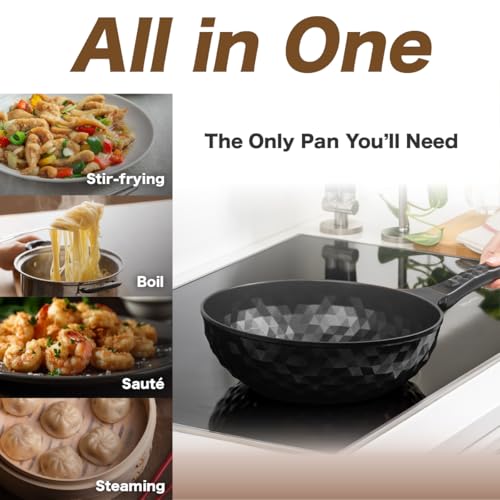 Diamond X Premium Non Stick Wok Pan (Black Wok Pan)