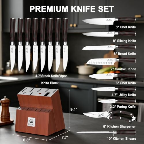 18 Piece Gyutou High (Reddish Brown)
