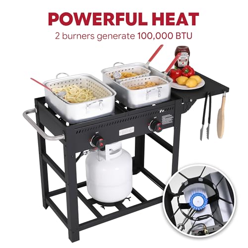 Outdoor Propane Deep Fryer with Movable Cart (36 qt)