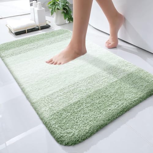 Small Bathroom Rugs 24x16 (24" X 16" / Sage Green)