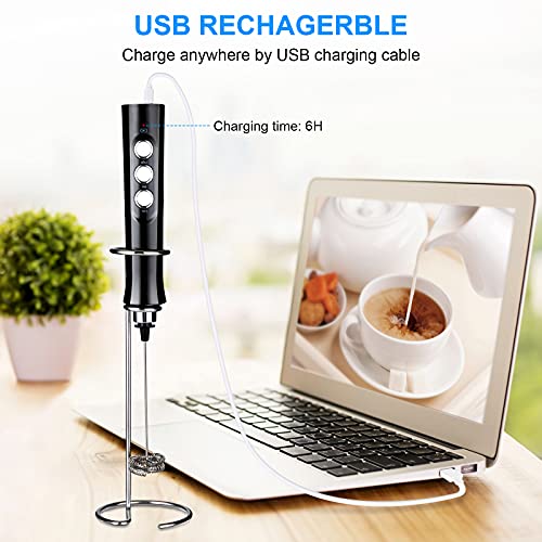 Rechargeable Handheld Milk Frother Wand for Coffee