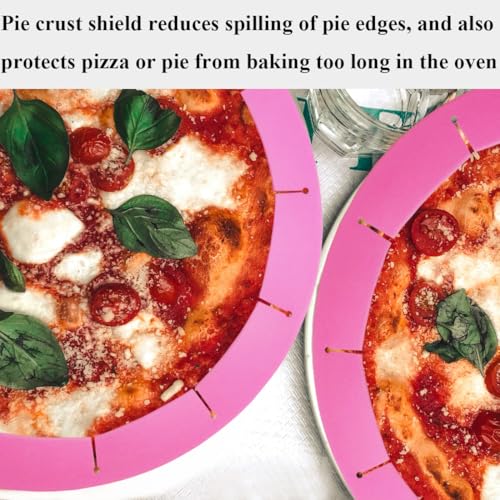 Adjustable Pie Crust Shield (Pink)