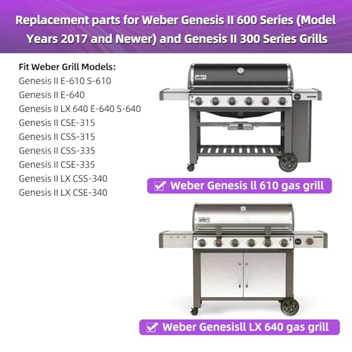 18 7 8" 304 Stainless Steel Grill Grates for Weber Genesis ii E (18.75" Genesis ii 600)