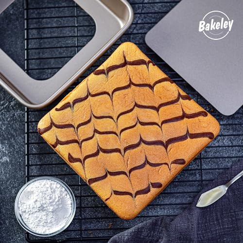 7 Inch Nonstick Square Cake Pan with Removable Bottom (7" Shallow Square)