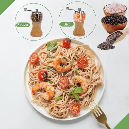 Salt and Pepper Grinder Set (Wood-5in)