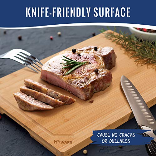 4 Piece Extra Large Bamboo Cutting Boards Set for Kitchen