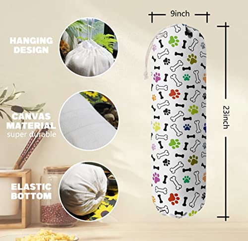 Dog Pattern Grocery Bags Holder & Organizer (Dog 07)