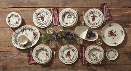 6049753 Winter Greetings Accent Plate (Accent Plate, Cardinal)