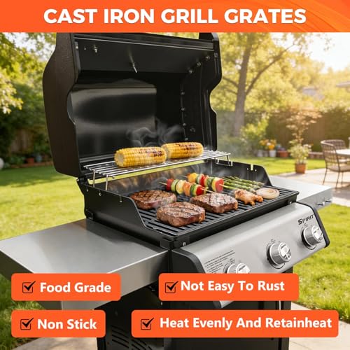 7638 7639 Grill Grates Replacement for Weber Spirit 300 Series (17.5" Weber Spirit 300 GS4 II 300)