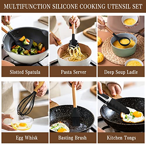 Kitchen Cooking Utensils Set (Black)
