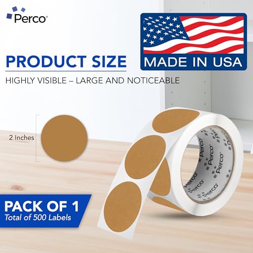 Kraft Brown Round Circle Dot Sticker 2 (Kraft Brown / 2 Inch)