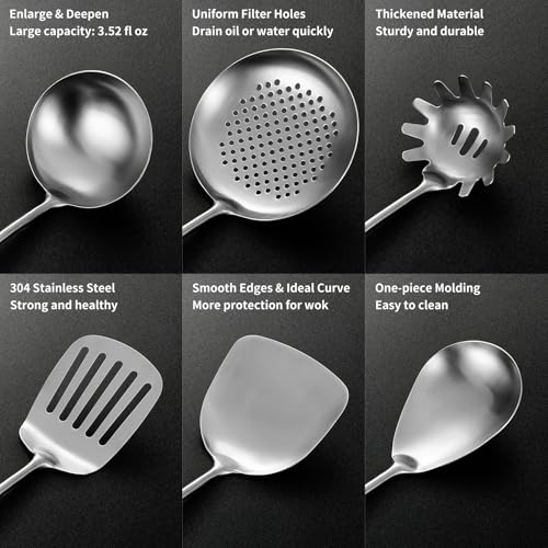 18 10 Stainless Steel Kitchen Utensils Set (10 Count)
