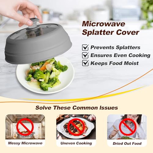 Microwave Splatter Cover (Gray / 10.8inch)
