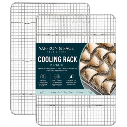 Cookie Cooling Rack Pack of 2 (2 Pack Stainless Steel Cooling Rack)
