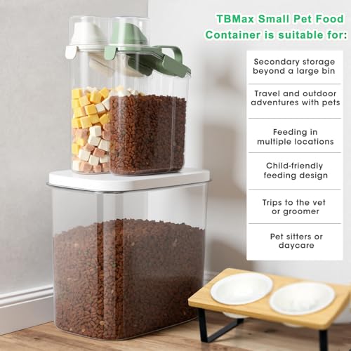 Rice Container Cereal Storage Container 2 Pack (Beige&Green 3.2+3.2Qt)