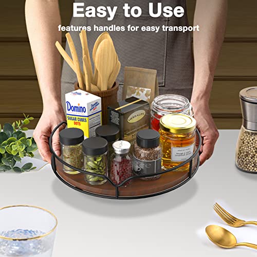Lazy Susan Turntable Organizer with Anti (Brown / 10'')
