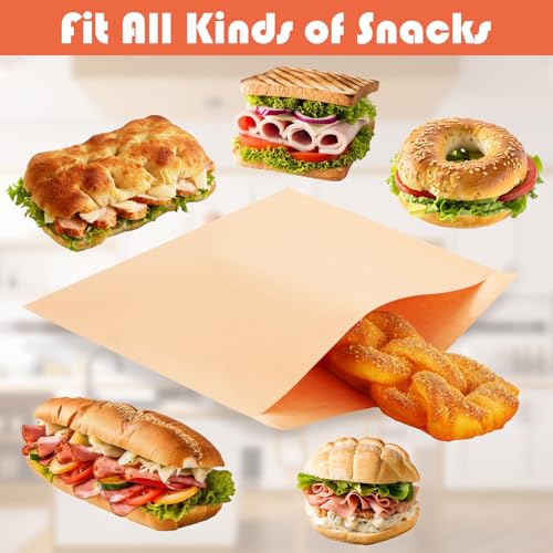 600 Pack Wax Paper Sandwich Bags 8x10 inch Wax Paper Bags (Kraft-600PCS / 8x10 inch)