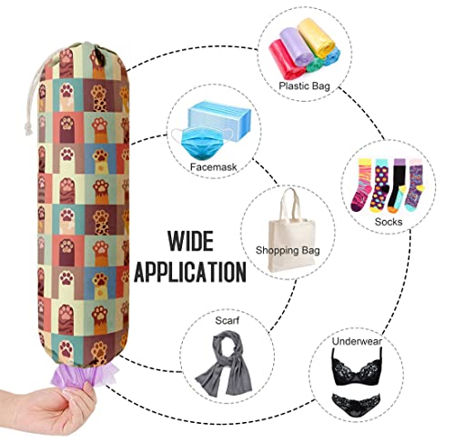 Cat Pattern Grocery Bags Holder Organizer For Shopping Bags (Cat 02)