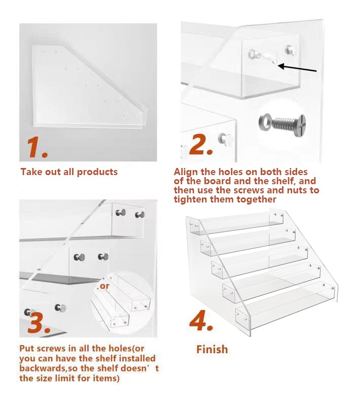 Clear Acrylic Spice Rack for Countertops